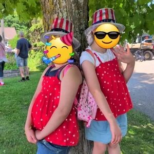 NWT Thereabouts Red Star-Patterned Kids Top